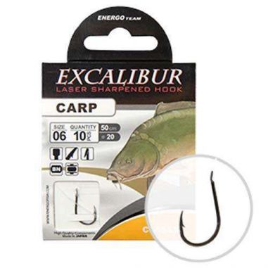 Carlige Legate Excalibur Carp Classic BN 50cm nr.8 10buc EnergoTeam