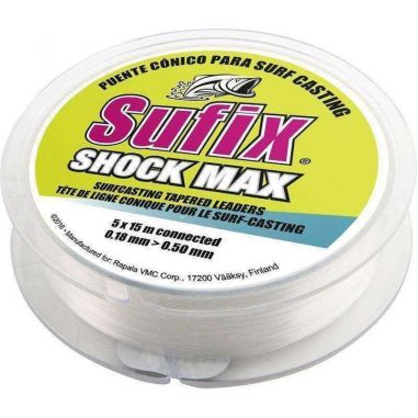Sufix Shock Max Tapered Line 0.23-0.57mm/5x15m Clear