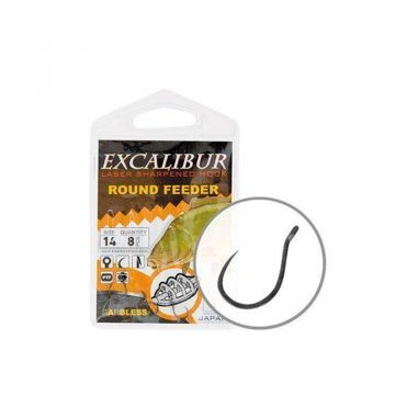 Carlige Method Feeder Excalibur Round Barbless nr.18 8buc EnergoTeam