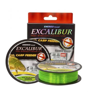 Fir EnergoTeam Excalibur Carp Feeder Fluo Galben-Verde Camou 0.25mm 300m EnergoTeam