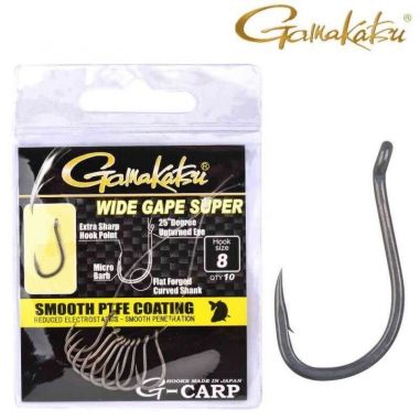 Carlige De Crap Gamakatsu G-Carp Wide Gape Super nr. 4 10buc